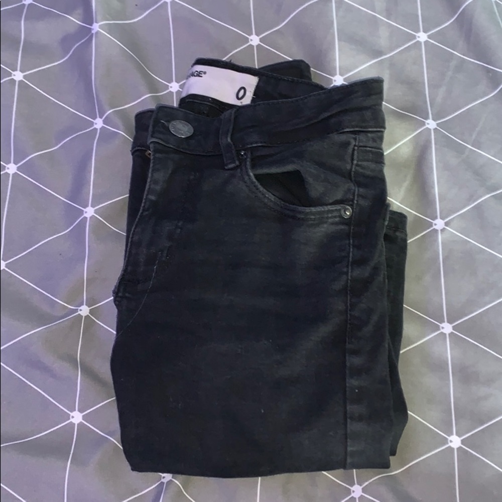 garage black ripped jeans